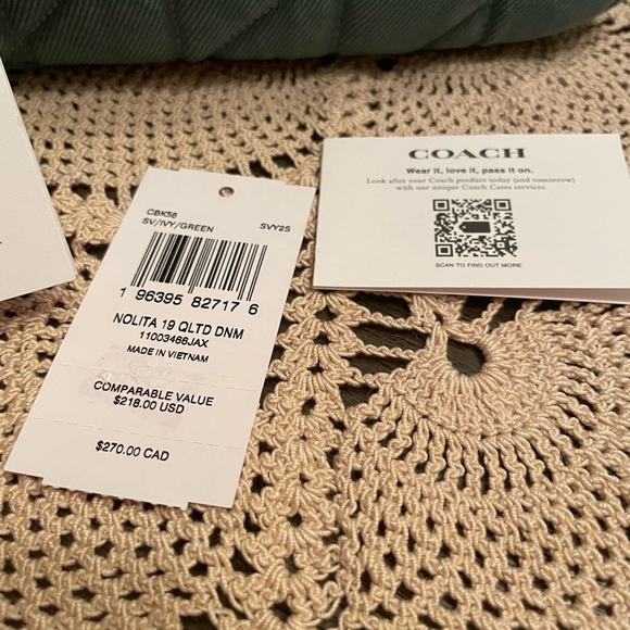 Coach Quilted Denim Nolita 19 - Picture 4 of 6